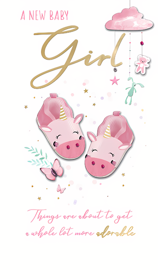 Birth Congratulations Girl - Greeting Card