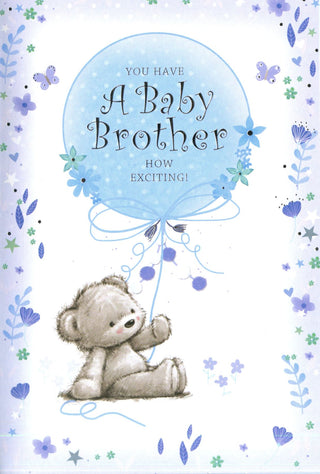 Birth Congratulations Baby Brother - Greeting Card
