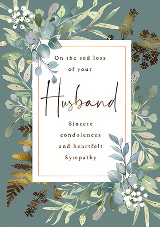 Sympathy Loss Of Husband - Greeting Card