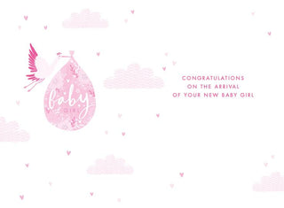 Birth Congratulations Girl - Greeting Card