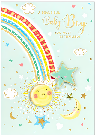 Birth Congratulations Boy - Greeting Card