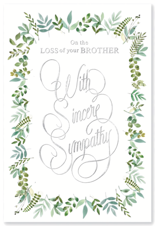 Sympathy Loss Of Brother - Greeting Card