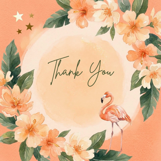 Flamingo Thank You - Ecard