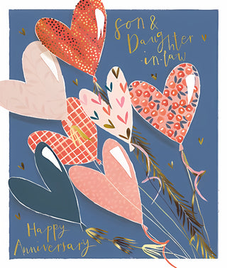 Son & Daughter In Law Anniversary - Greeting Card