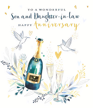 Son & Daughter In Law Anniversary - Greeting Card