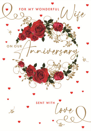 Wife Wedding Anniversary - Greeting Card