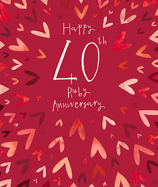 Your Ruby Wedding Anniversary - Greeting Card