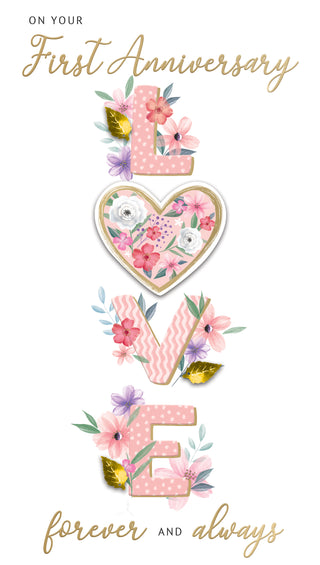 Your 1st Wedding Anniversary - Greeting Card