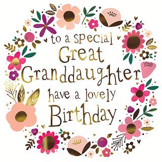 Great Granddaughter - Greeting Card