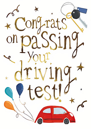 Driving Test Pass - Greeting Card