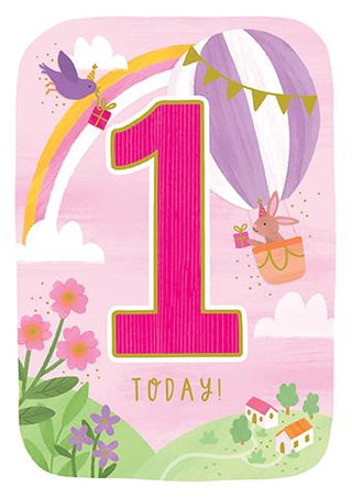 Age 1 Female - Greeting Card