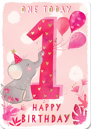Age 1 Female - Greeting Card