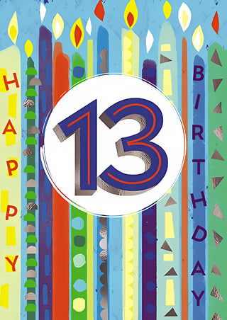 Age 13 Male - Greeting Card