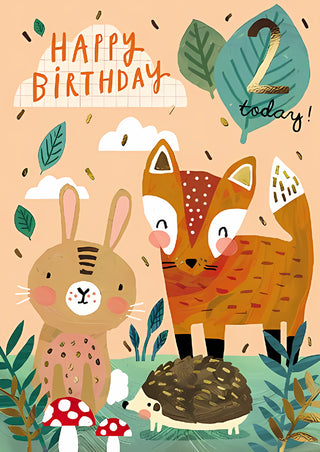 Age 2 Female - Greeting Card