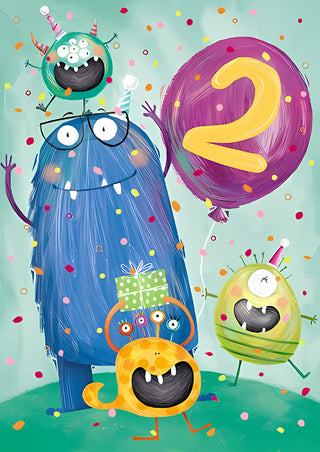 Age 2 Male - Greeting Card