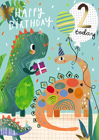 Age 2 Male - Greeting Card
