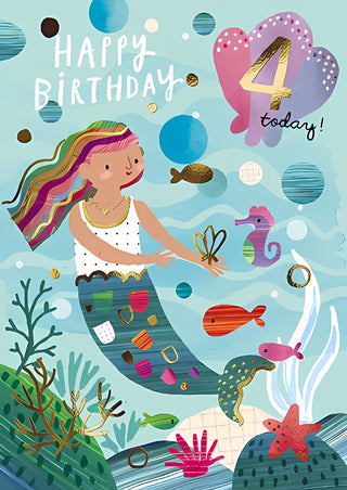 Age 4 Female - Greeting Card