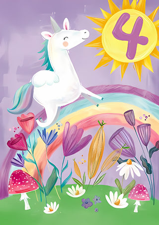 Age 4 Female - Greeting Card