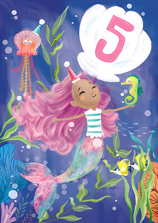 Age 5 Female - Greeting Card