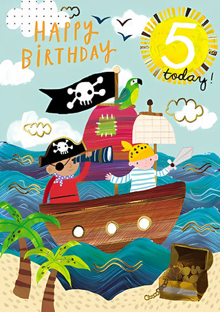 Age 5 Male - Greeting Card