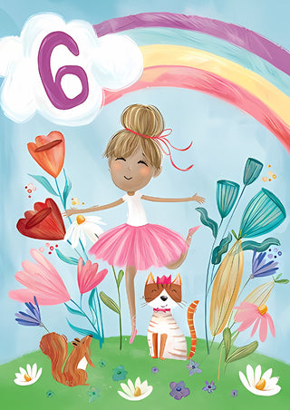 Age 6 Female - Greeting Card