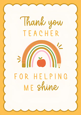 Thank You Teacher - Greeting Card