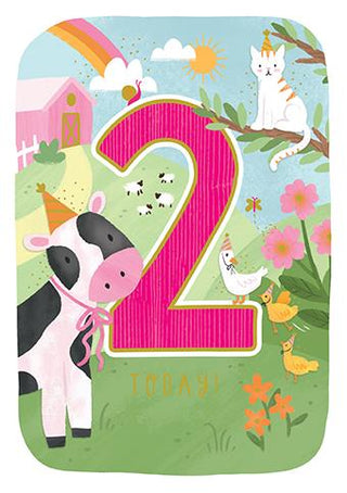 Age 2 Female - Greeting Card