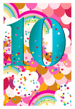 Age 10 Female - Greeting Card