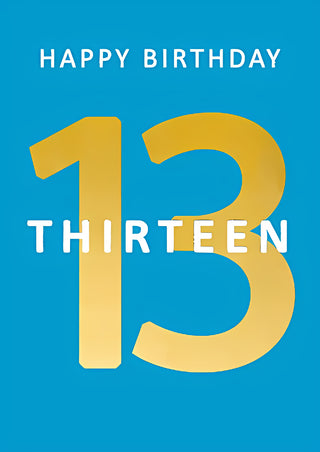 Age 13 Male - Greeting Card