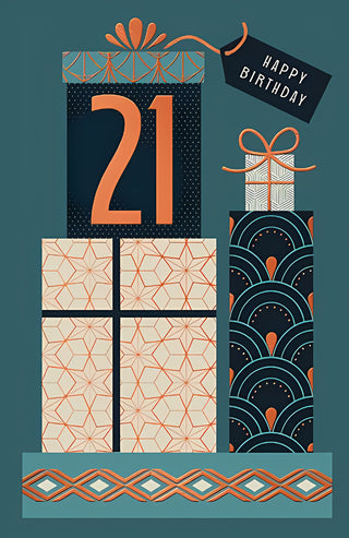 Age 21 Male - Greeting Card