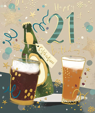 Age 21 Male - Greeting Card