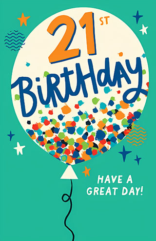 Age 21 Male - Greeting Card