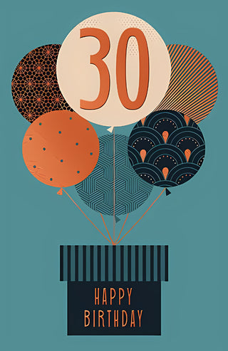 Age 30 Male - Greeting Card