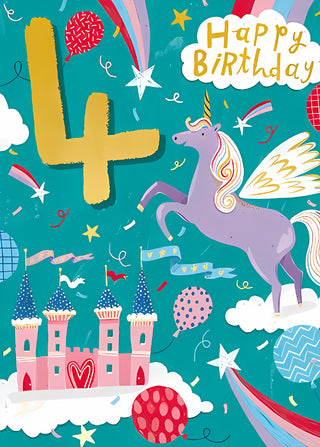 Age 4 Female - Greeting Card