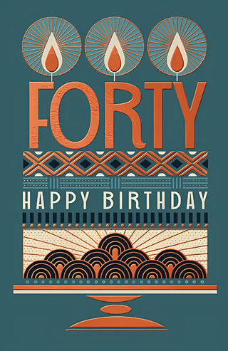 Age 40 Male - Greeting Card