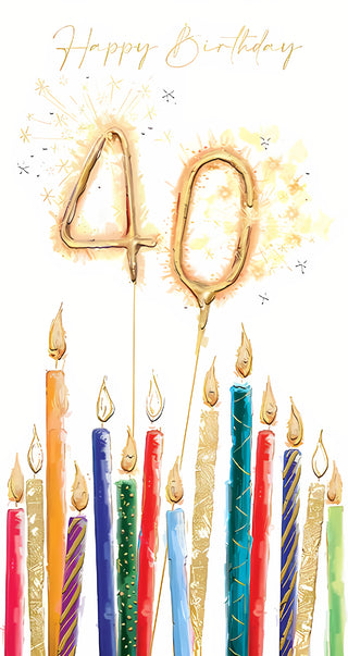Age 40 Male - Greeting Card
