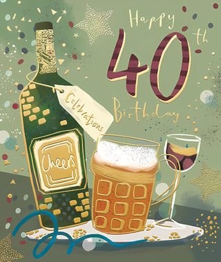 Age 40 Male - Greeting Card