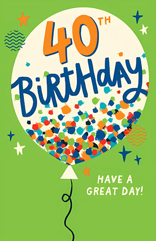 Age 40 Male - Greeting Card