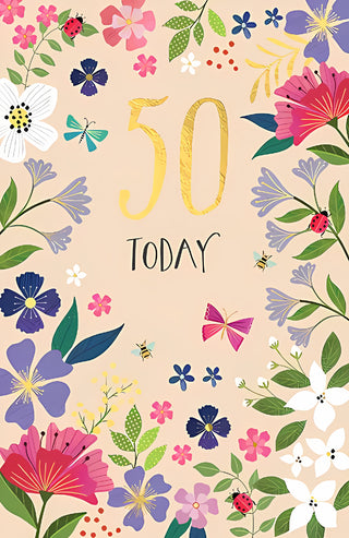 Age 50 Female - Greeting Card