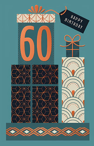 Age 60 Male - Greeting Card