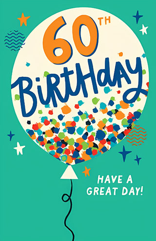 Age 60 Male - Greeting Card