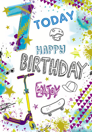 Age 7 Male - Greeting Card