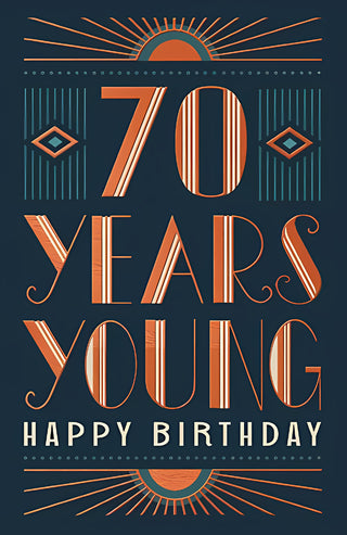 Age 70 Male - Greeting Card
