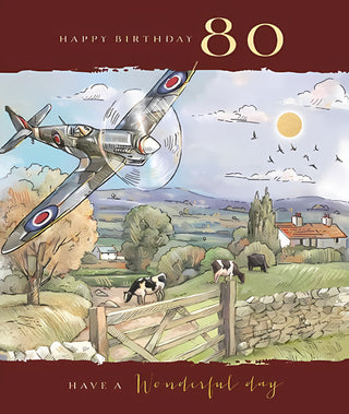 Age 80 Male - Greeting Card