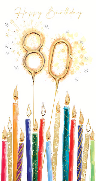 Age 80 Male - Greeting Card