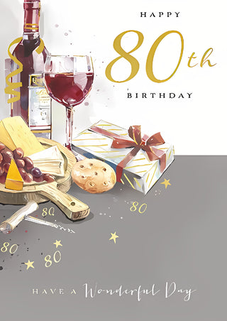 Age 80 Male - Greeting Card