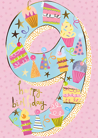 Age 9 Female - Greeting Card