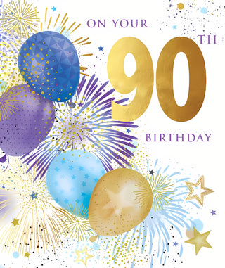 Age 90 Male - Greeting Card