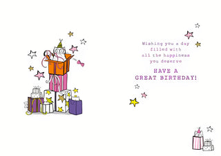 Cousin Female - Greeting Card - Back