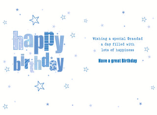 Grandad - Greeting Card - Back